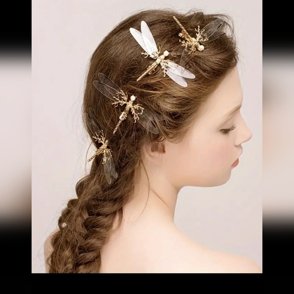 CUTE DRAGONFLY HAIR PINS - Picture 1 of 8